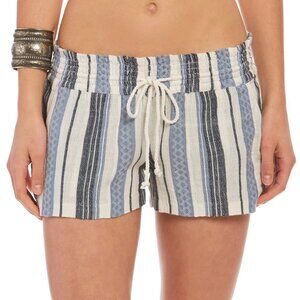 Roxy Oceanside Beach Bijou Blue Bahia Stripe Shorts Size S